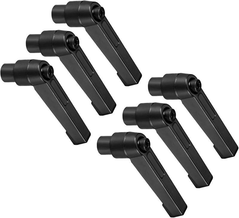 CoCud Clamping Lever Handles, M6 Female Thread 46mm Lever, Adjustable Quick Release Locking Rotating Knobs Black - (Applications: for Lathe Machinery), 6-Pieces - Image 1
